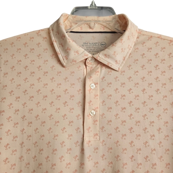 Vineyard Vines X Jim Nantz "Martini" Performance Golf Polo LARGE - Picture 2 of 11